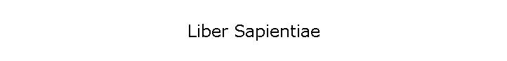 Liber Sapientiae