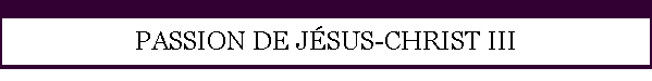 PASSION DE JSUS-CHRIST III