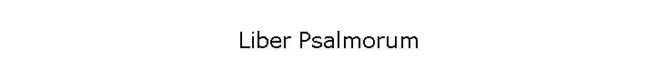 Liber Psalmorum