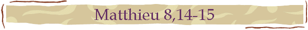 Matthieu 8,14-15