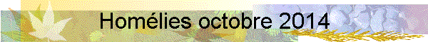 Homlies octobre 2014