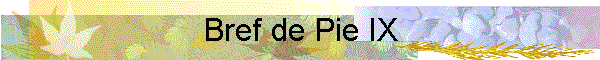 Bref de Pie IX